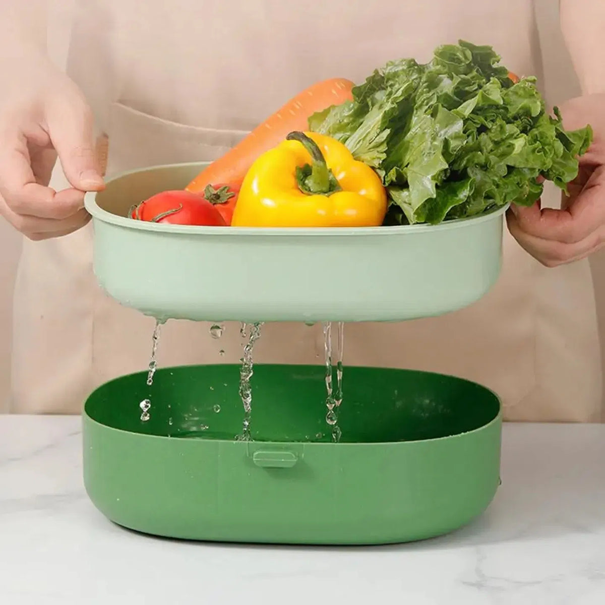 Blent10 vegetable chopper pro with multi-function manual slicing, dicing, and grating tools