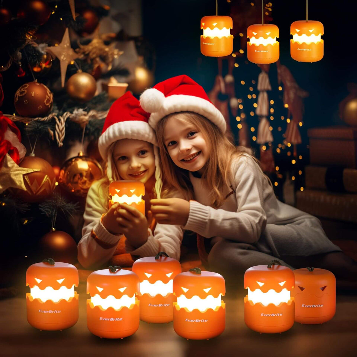 Blent10 Foldable Pumpkin LED Lantern with Lanyard