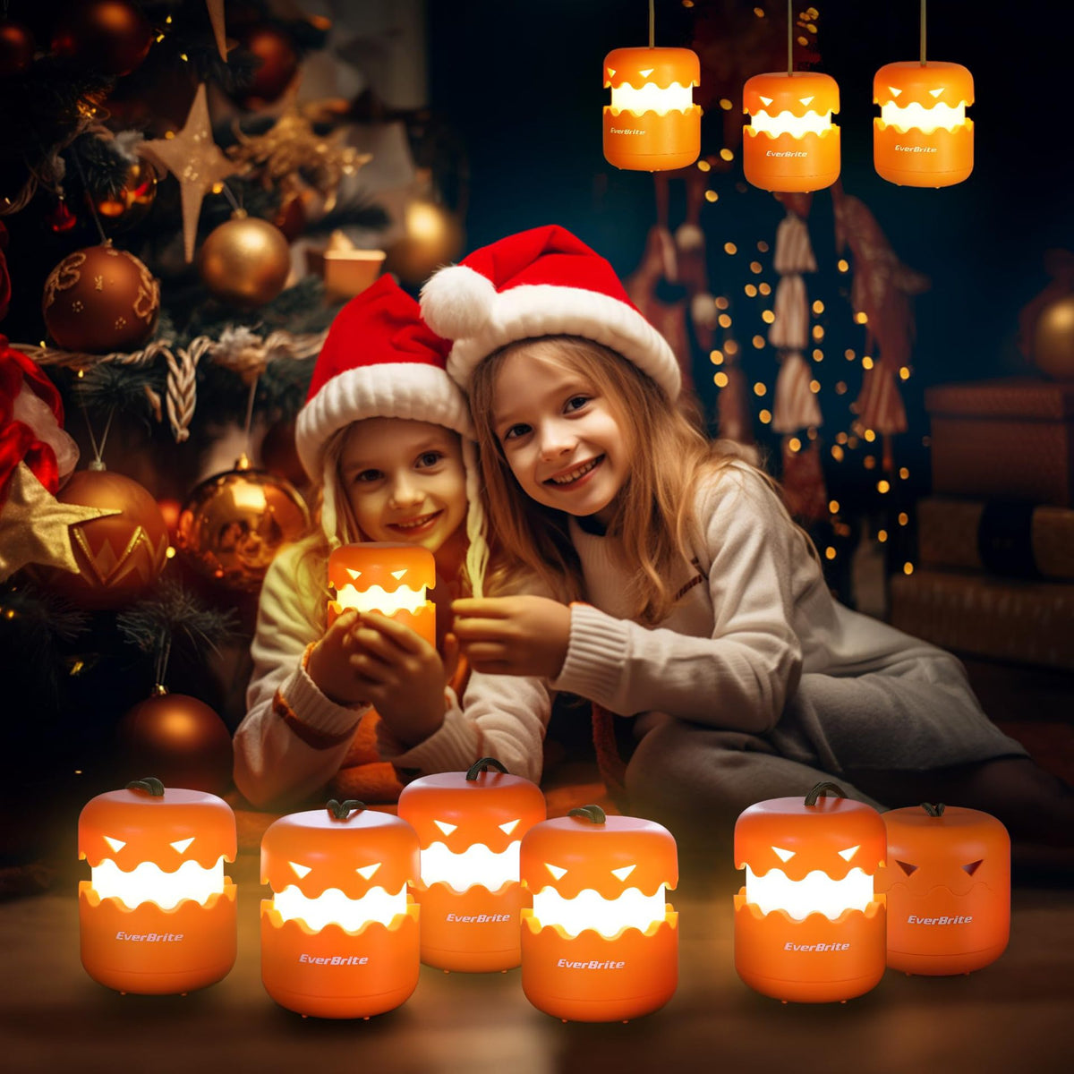 Blent10 Foldable Pumpkin LED Lantern with Lanyard