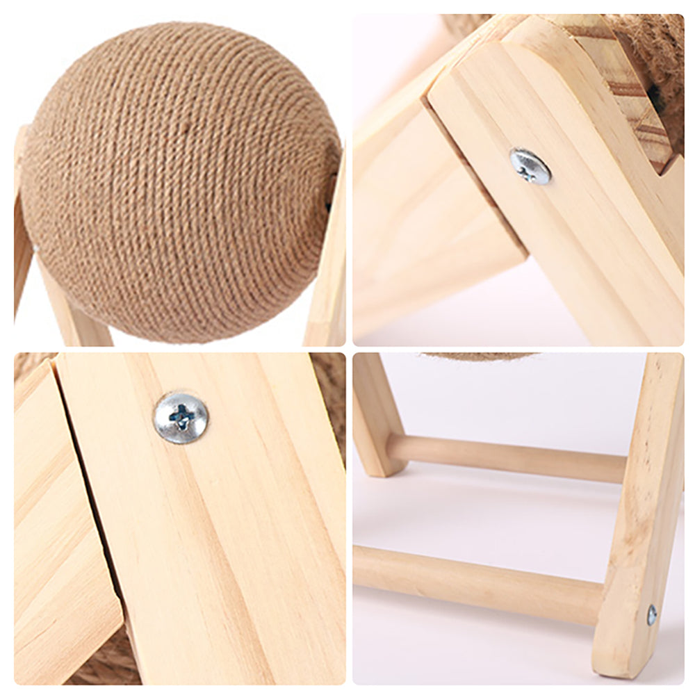 Blent10 vertical sisal cat toy with scratching surface and interactive ball
