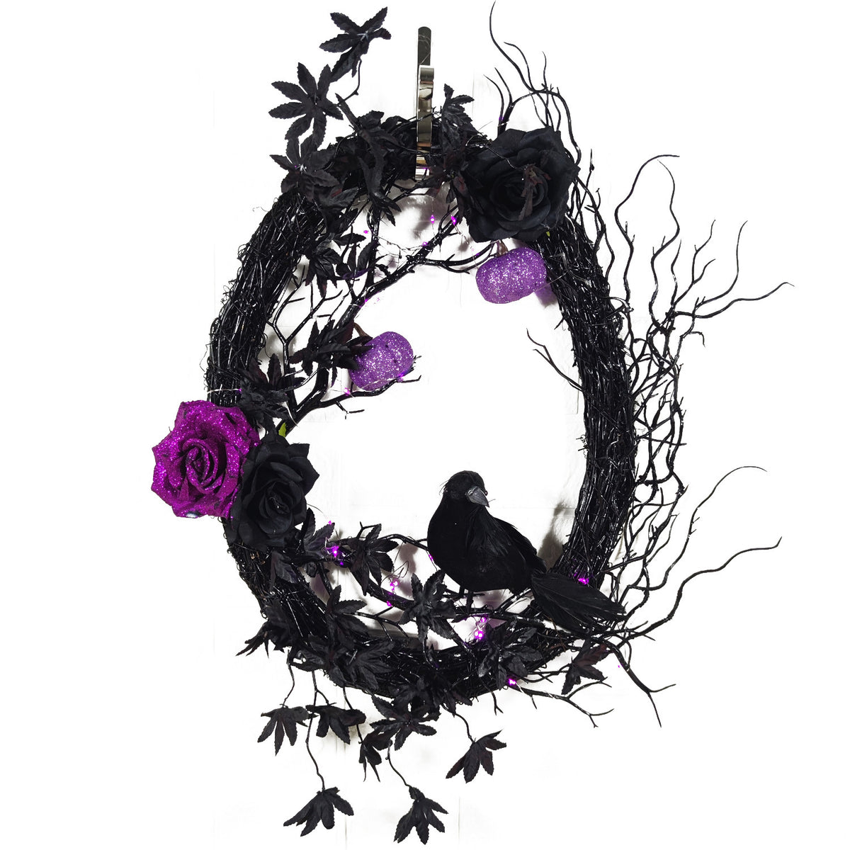 Blent10 Halloween Black Crow Garland Decoration