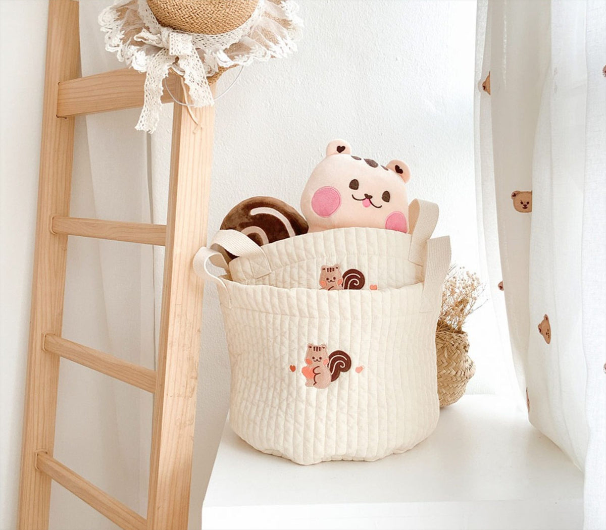 Blent10 toy organizer storage bag for bedding, stuffed toys, and household essentials