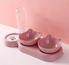 Blent10 anti-tumble cat bowl for convenient pet feeding and drinking