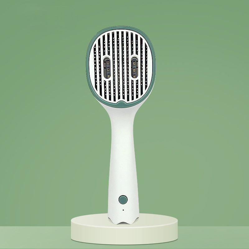 Blent10 UVC pet grooming brush with self-cleaning slicker comb for removing loose pet hair