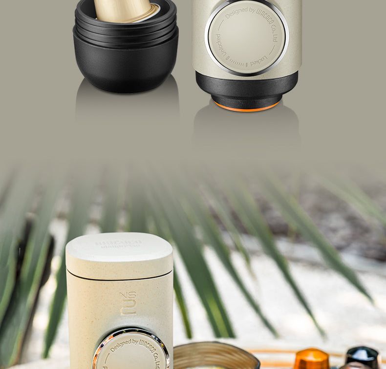 Blent10 portable capsule coffee machine with manual pressure espresso brewing design