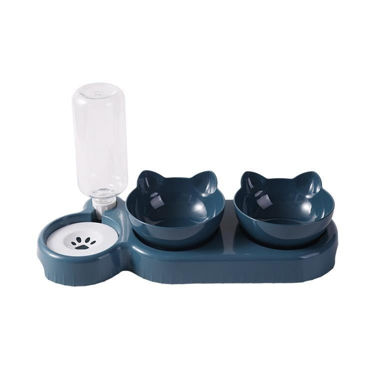 Blent10 anti-tumble cat bowl for convenient pet feeding and drinking