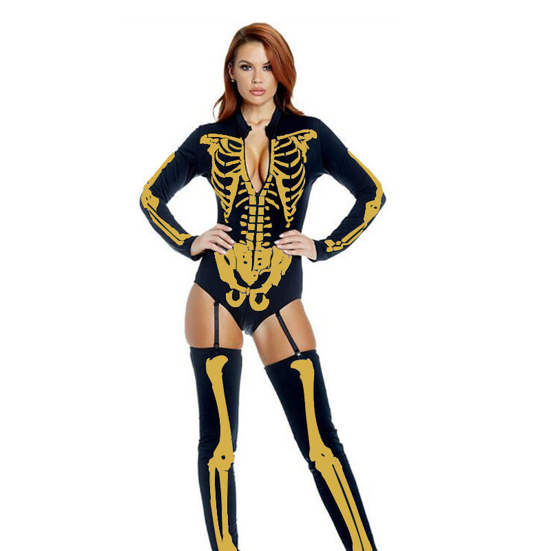 Blent10 Halloween skeleton ghost costume outfit for masquerade parties
