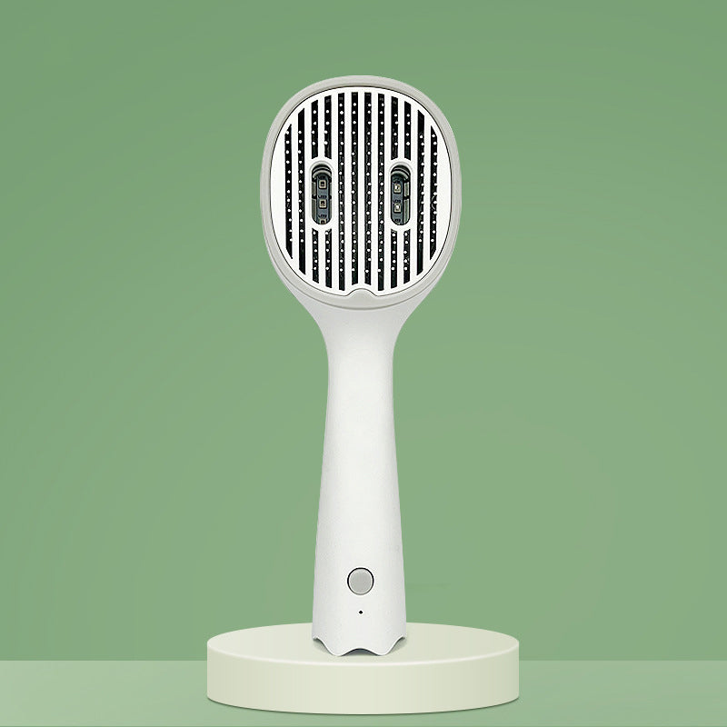 Blent10 UVC pet grooming brush with self-cleaning slicker comb for removing loose pet hair