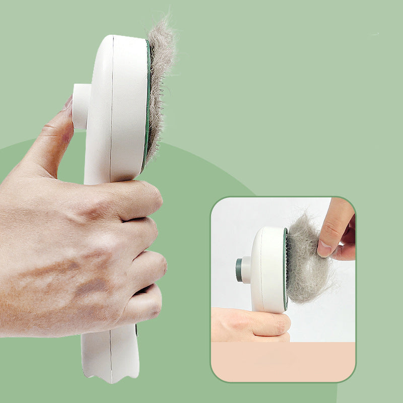 Blent10 UVC pet grooming brush with self-cleaning slicker comb for removing loose pet hair