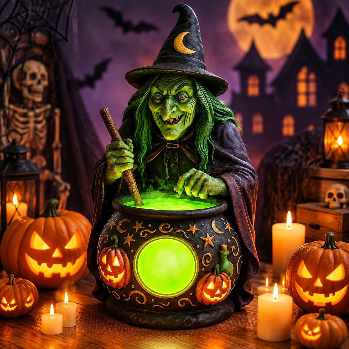Blent10 Halloween Resin Figurine Night Light