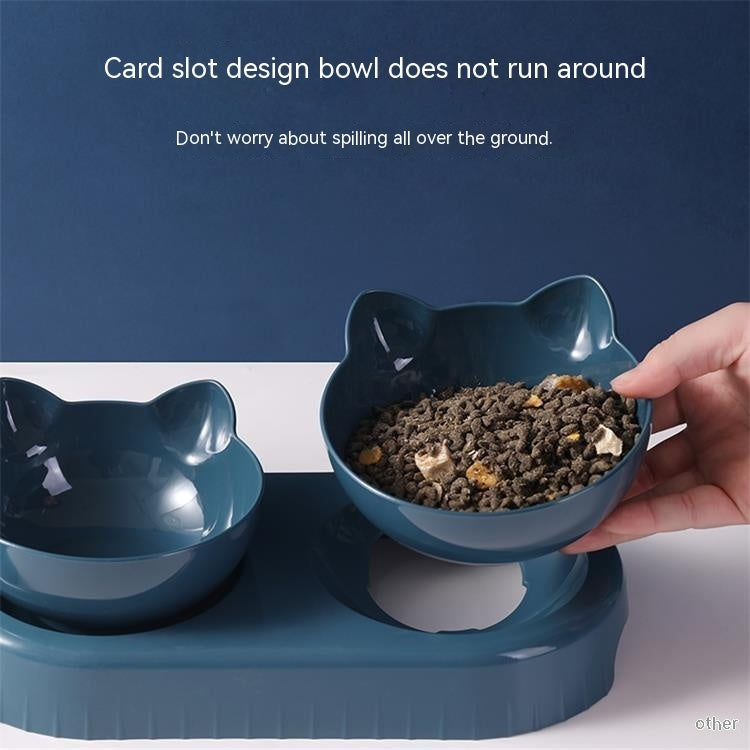 Blent10 anti-tumble cat bowl for convenient pet feeding and drinking