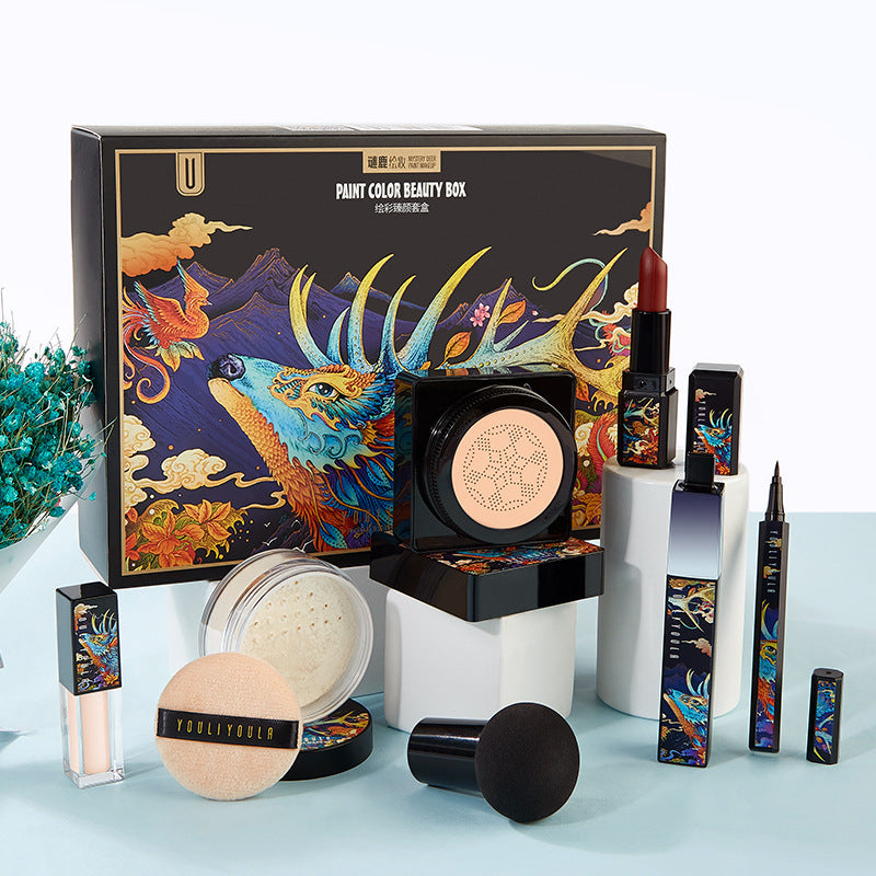 Blent10 Elk 9-Piece Makeup Set – Powder, Air Cushion BB Cream & Lipstick