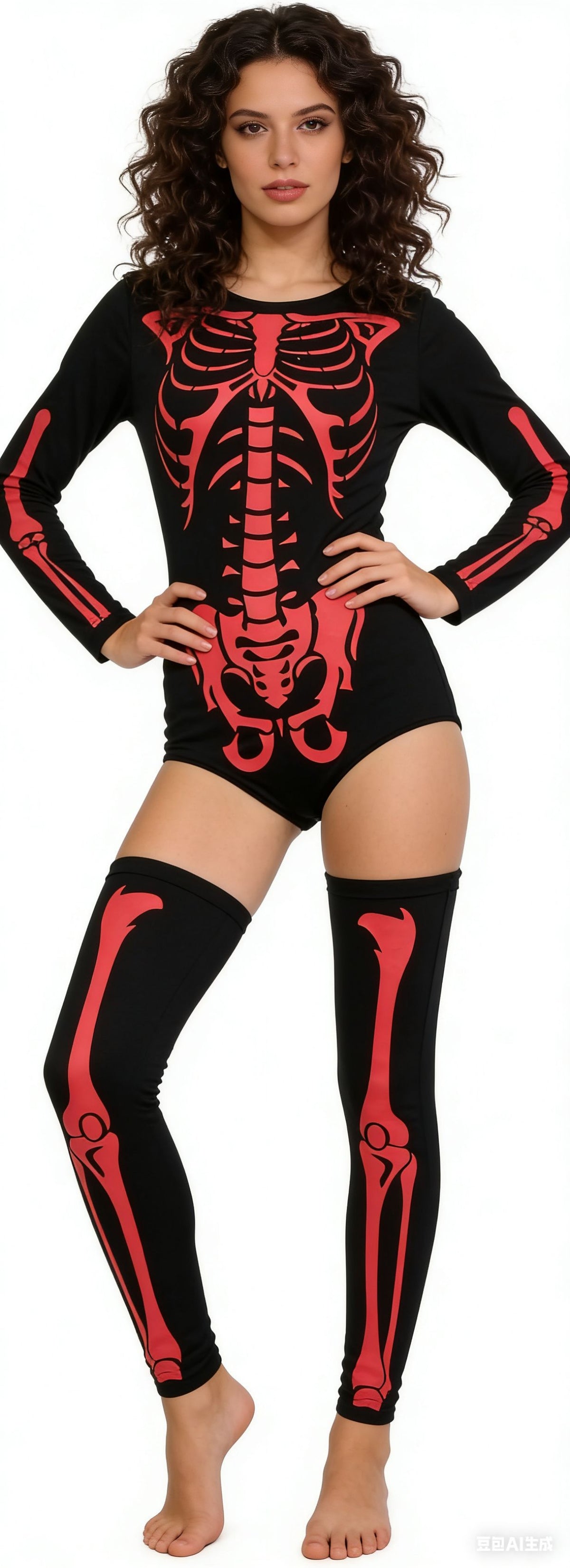 Blent10 Halloween skeleton ghost costume outfit for masquerade parties