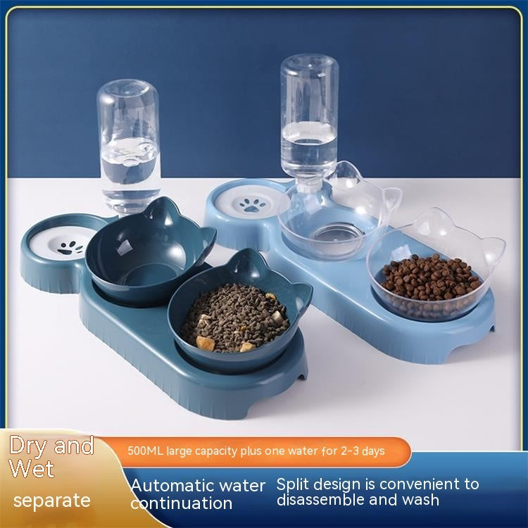 Blent10 anti-tumble cat bowl for convenient pet feeding and drinking