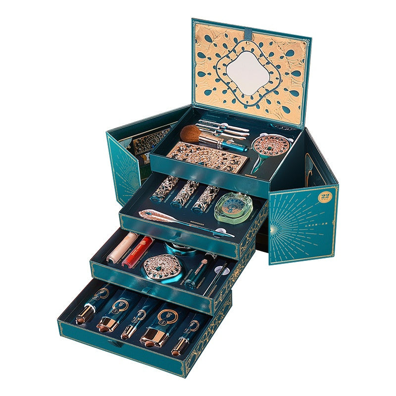 Blent10 22-piece oriental makeup set featuring a collection of beauty and cosmetic items