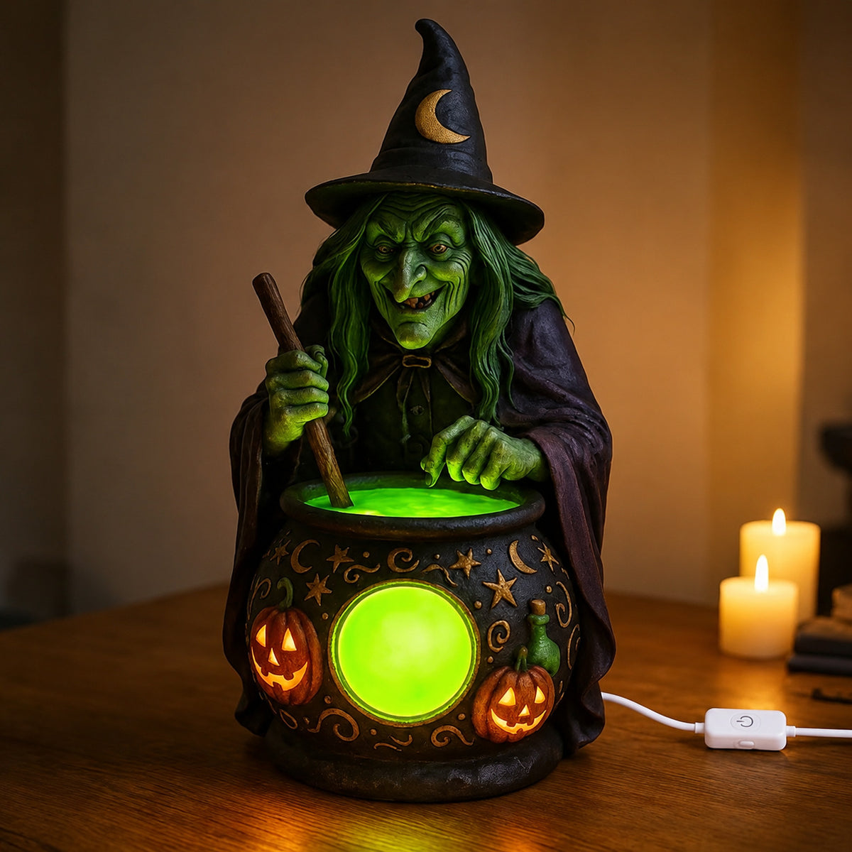 Blent10 Halloween Resin Figurine Night Light