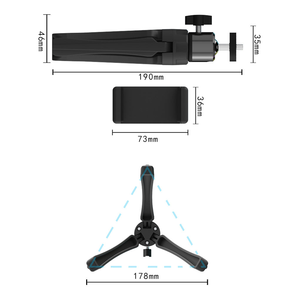 Blent10 desktop phone stand tripod for hands-free smartphone viewing and video calls