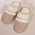 Blent10 Rabbit Fur Cotton Slippers – Thickened Fluffy Fleece-Lined Footwear