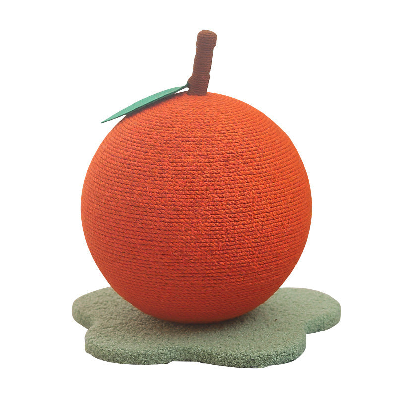 Blent10 oversized cat scratch board with hemp rope ball for scratching and interactive play