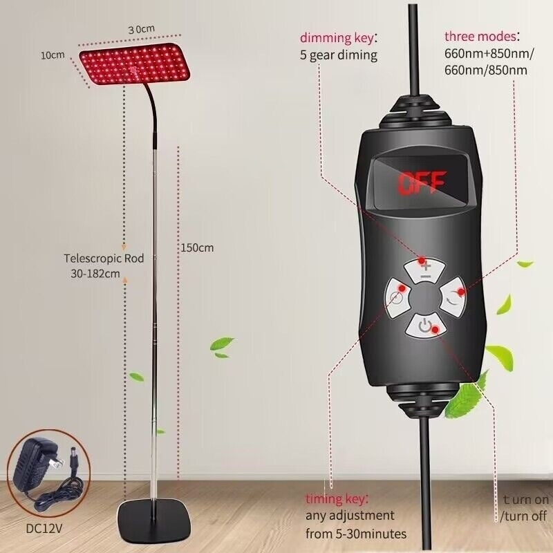 Blent10 red light pulse therapy lamp for facial and body beauty care