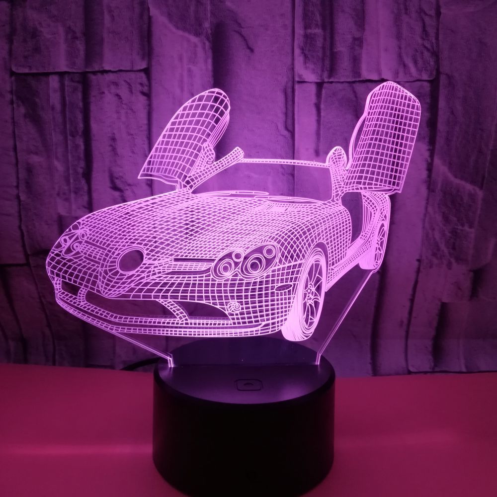 Blent10 colorful LED 3D table lamp with touch control for bedroom and desk décor