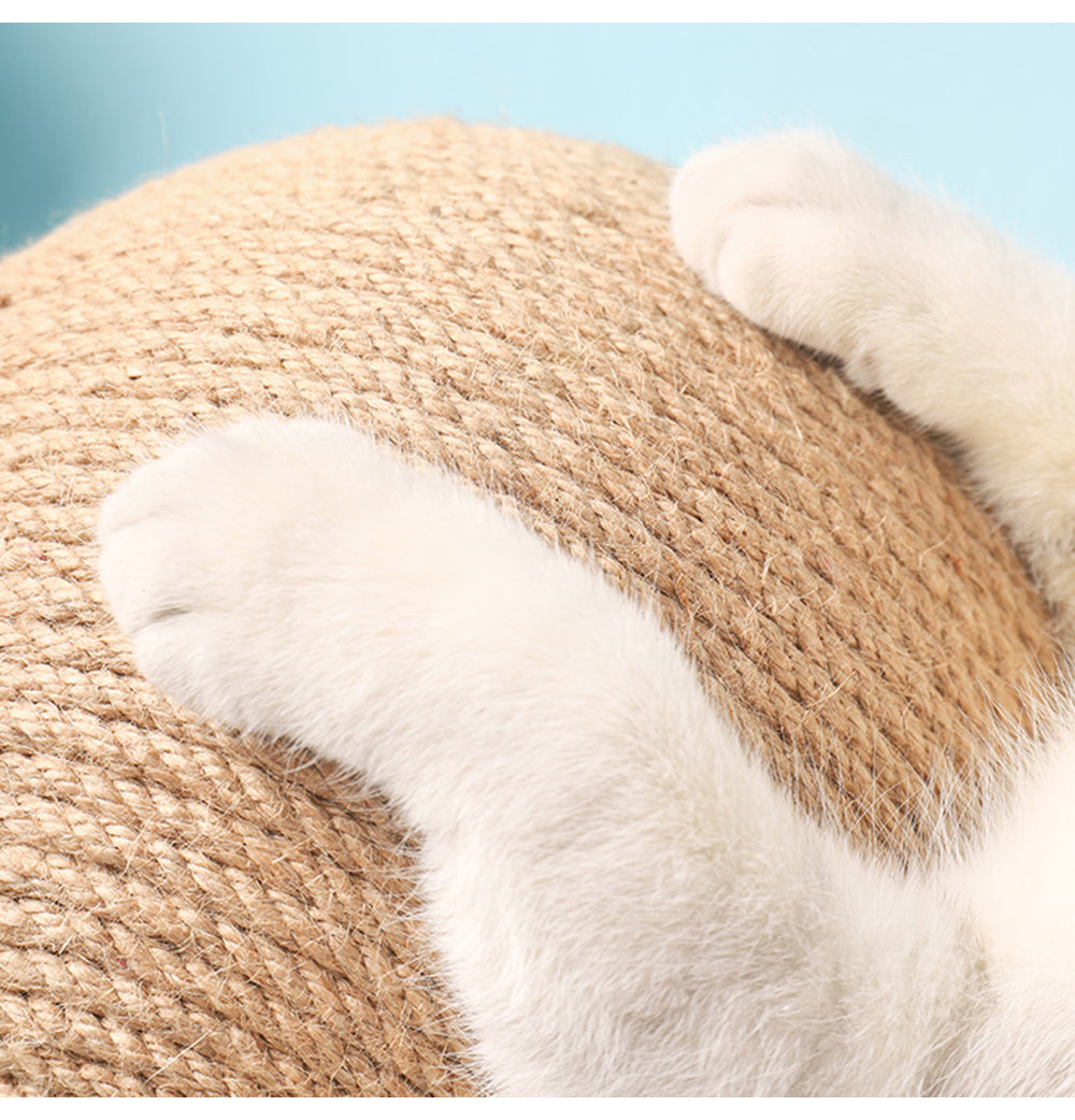 Blent10 vertical sisal cat toy with scratching surface and interactive ball