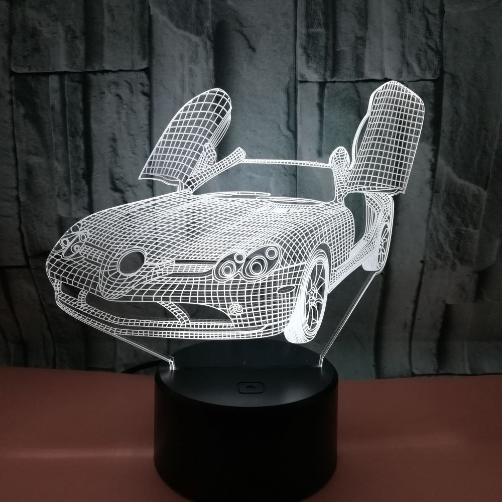 Blent10 colorful LED 3D table lamp with touch control for bedroom and desk décor