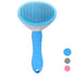 Blent10 self-cleaning pet comb with stainless steel teeth and one-button loose hair removal for cats and dogs