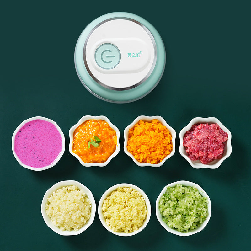 Blent10 portable electric mini garlic chopper for chopping vegetables, fruit, and suitable meat