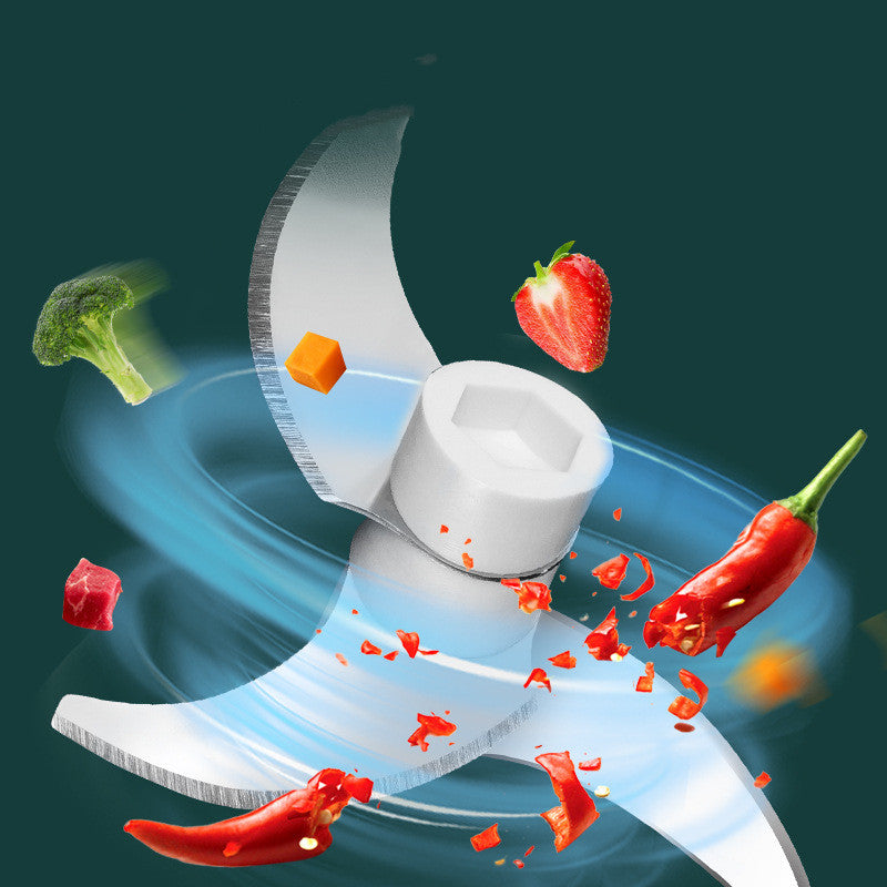 Blent10 portable electric mini garlic chopper for chopping vegetables, fruit, and suitable meat