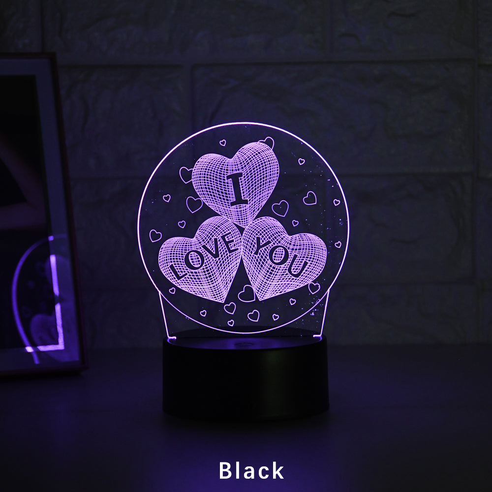 Blent10 3D night light LED table lamp for romantic room decoration and gifting