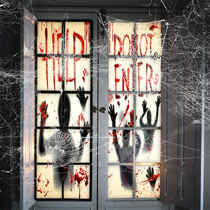 Blent10 Halloween Horror Door Sticker Decoration