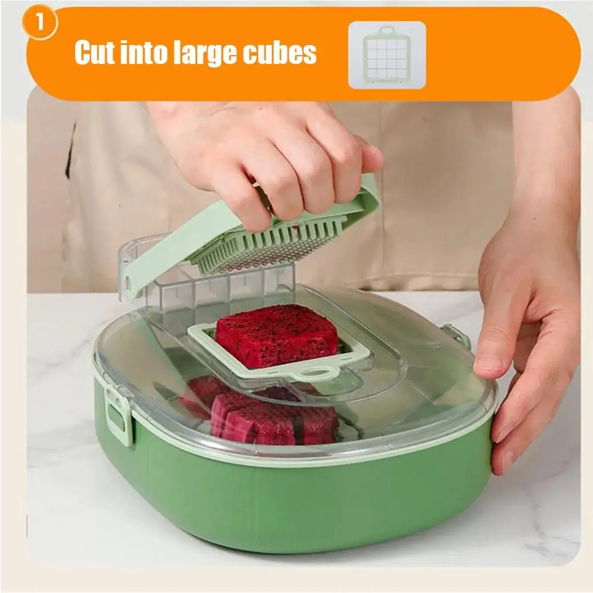 Blent10 vegetable chopper pro with multi-function manual slicing, dicing, and grating tools