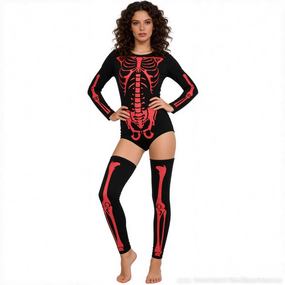 Blent10 Halloween skeleton ghost costume outfit for masquerade parties