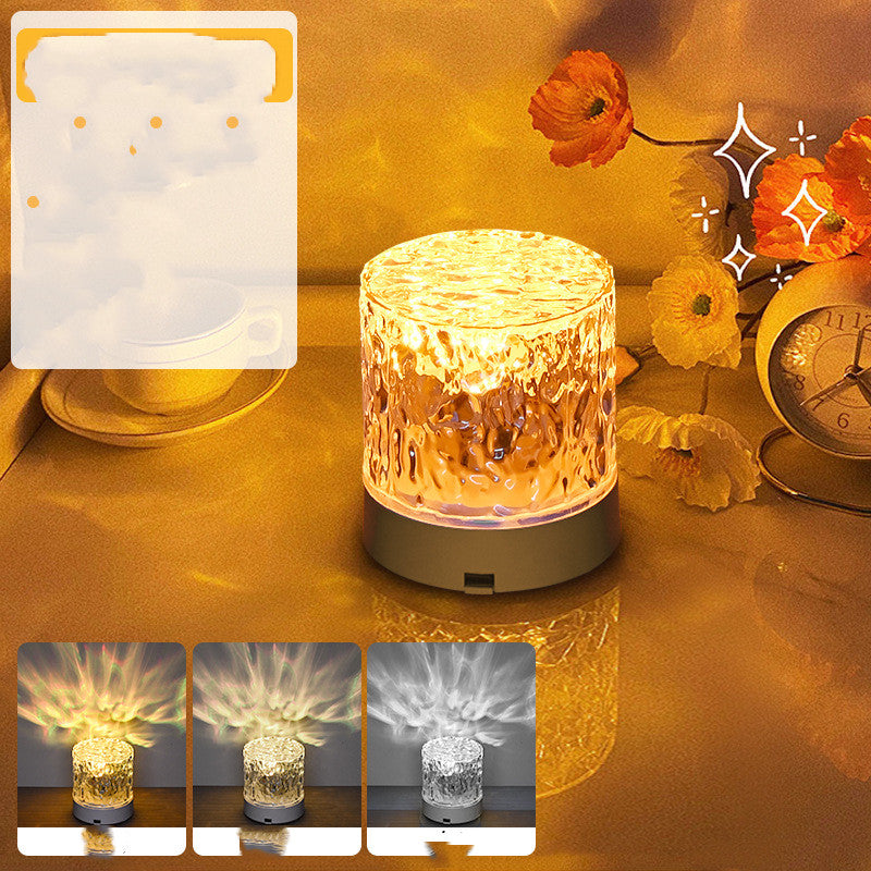Blent10 water ripple rotating projection night light for ambient bedroom lighting
