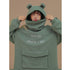 Blent10 Frog Zipper-Pocket Oversized Hoodie