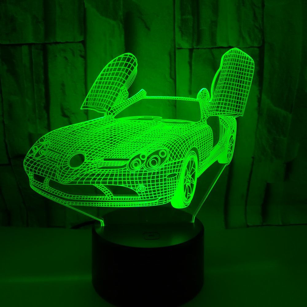 Blent10 colorful LED 3D table lamp with touch control for bedroom and desk décor