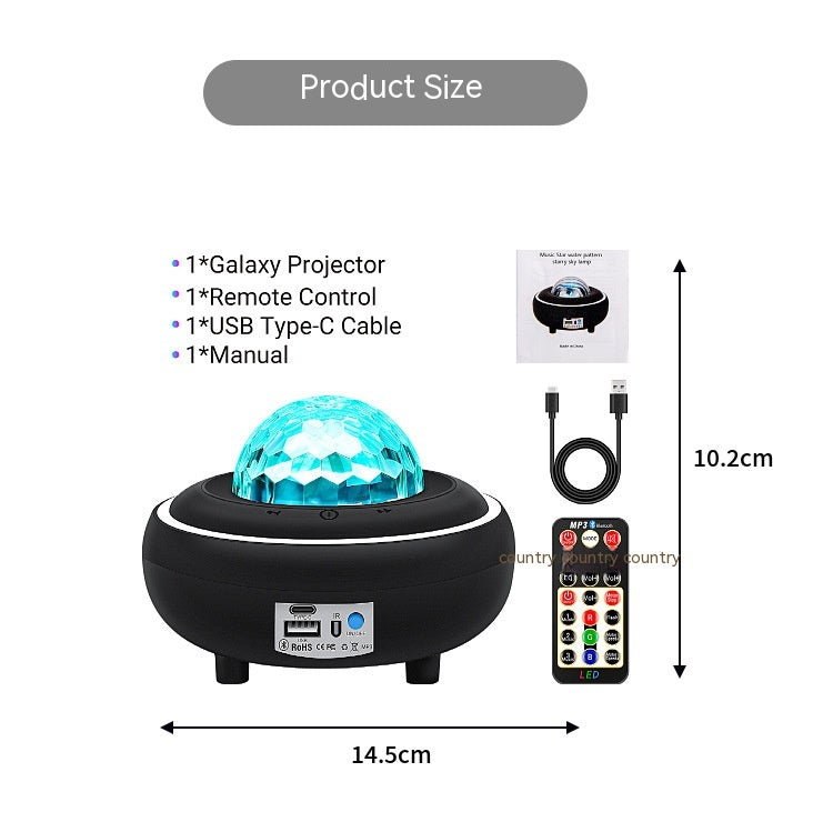 Blent10 water ripple nebula starry sky projection lamp for decorative ambient lighting