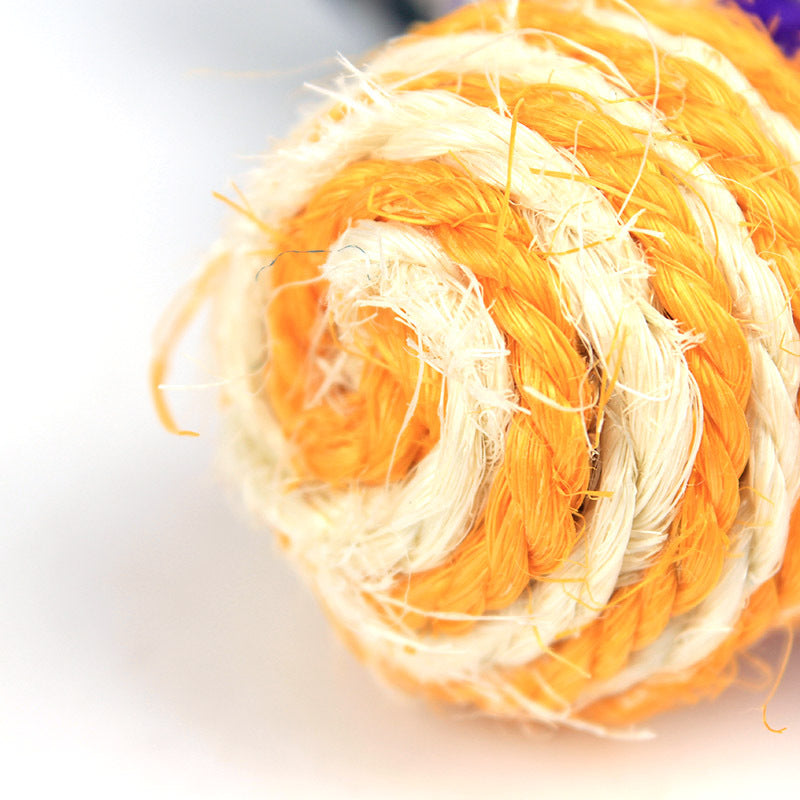 Blent10 sisal cat scratching ball toy for interactive batting and indoor play
