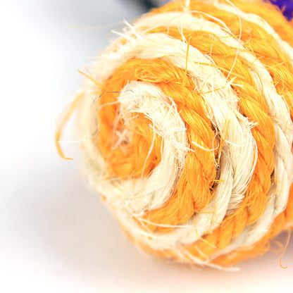Blent10 sisal cat scratching ball toy for interactive batting and indoor play