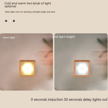 Blent10 Nordic kitchen cabinet sensor light with wood grain finish and LED illumination