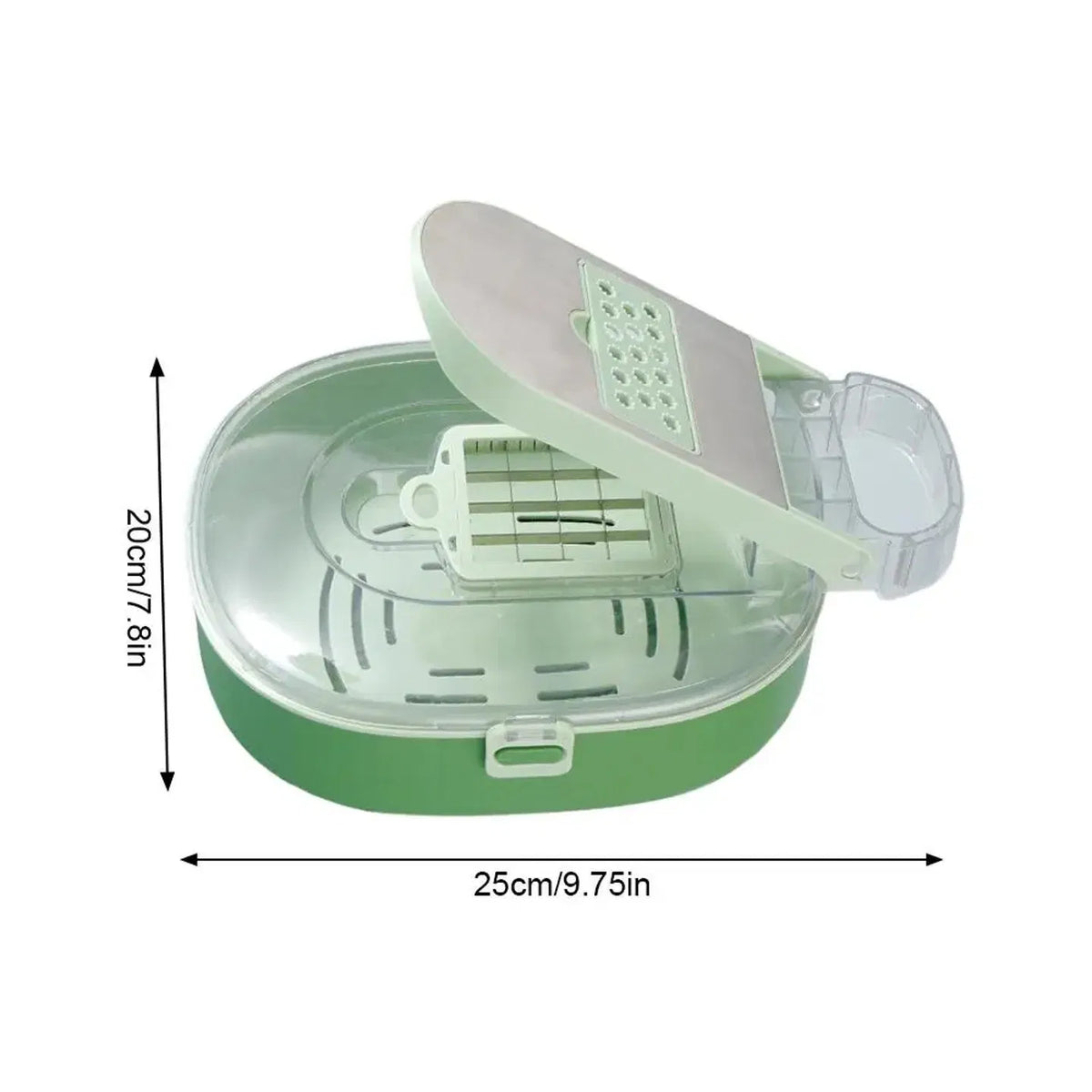 Blent10 vegetable chopper pro with multi-function manual slicing, dicing, and grating tools