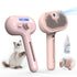 Blent10 pet steam brush for cats and dogs with cool mist and self-cleaning stainless steel bristles