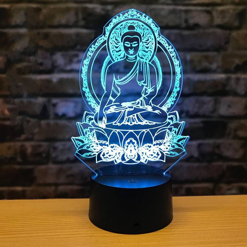 Blent10 3D small night lamp with colourful LED lighting for bedroom and table décor