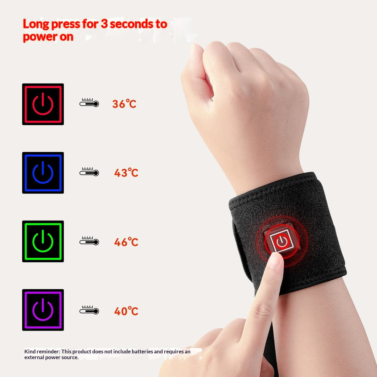 Blent10 neck red light therapy band featuring 36 LEDs for personal care use