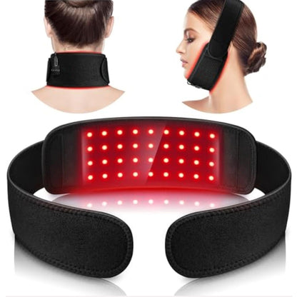 Blent10 neck red light therapy band featuring 36 LEDs for personal care use