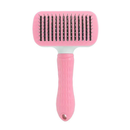 8bf565652388f9db01a935acdb2d63b8Blent10 self-cleaning pet comb with stainless steel teeth and one-button loose hair removal for cats and dogs