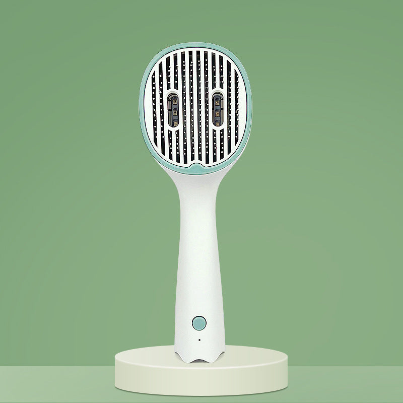Blent10 UVC pet grooming brush with self-cleaning slicker comb for removing loose pet hair