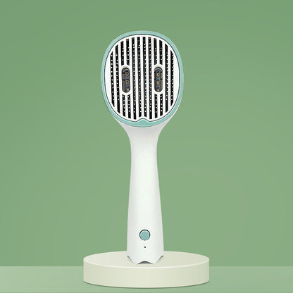 Blent10 UVC pet grooming brush with self-cleaning slicker comb for removing loose pet hair