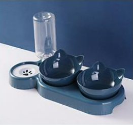 Blent10 anti-tumble cat bowl for convenient pet feeding and drinking